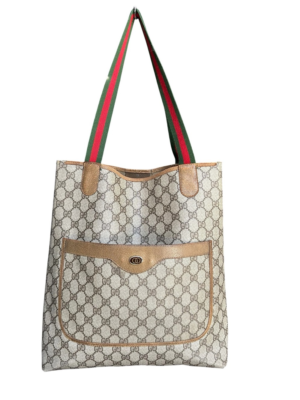 Authentic Gucci Vintage GG Sherry Line Canvas Tote RESTORATION PROJECT / AS-IS